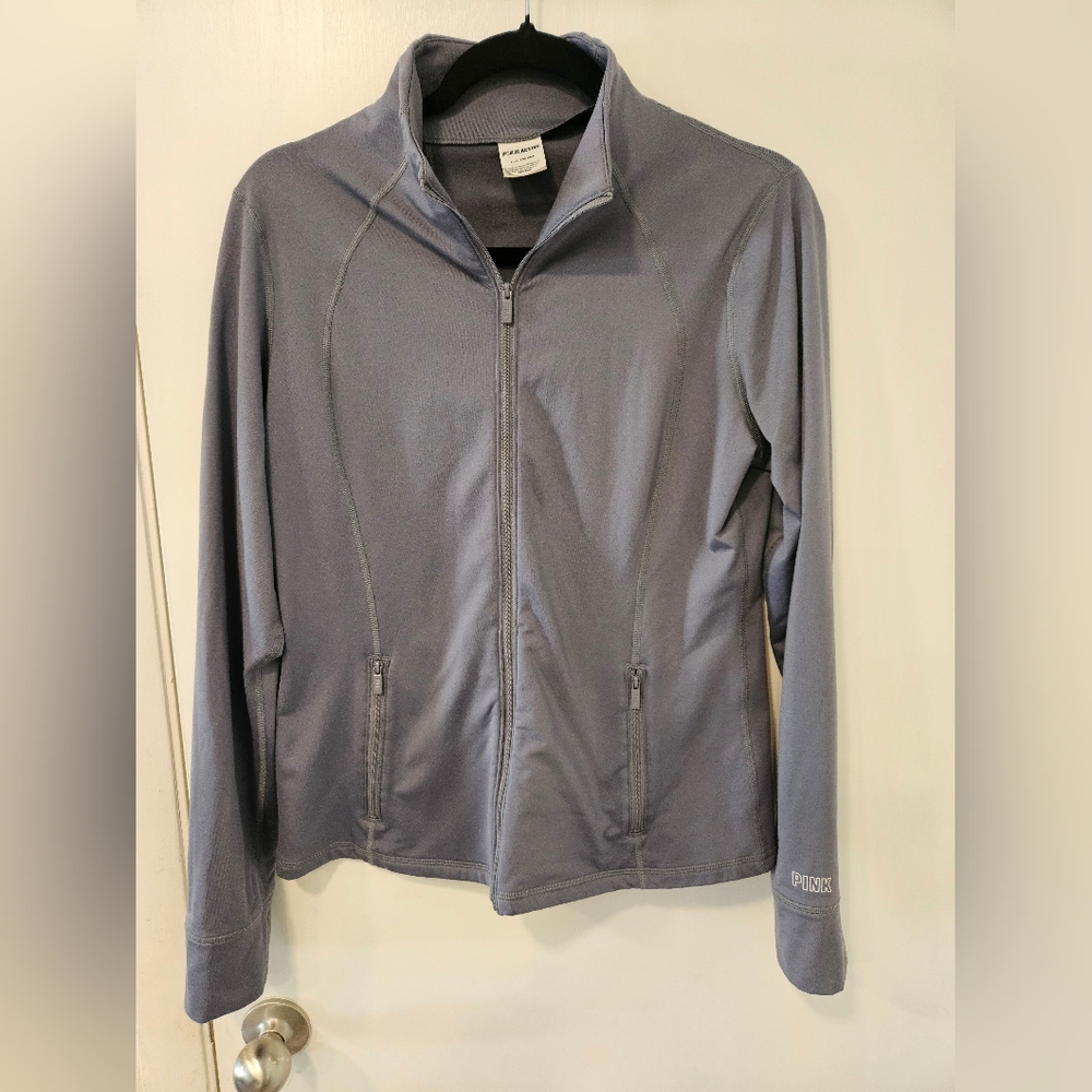 Victoria Secret Pink grey athletic jacket size L